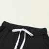 Black Drawstring Waist Pocketed Joggers - Image 5