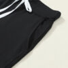 Black Drawstring Waist Pocketed Joggers - Image 6
