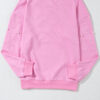Bonbon Pearl Detail Ribbed Crew Neck Sweatshirt - Image 12