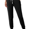Black Drawstring Waist Pocketed Joggers - Image 10