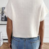 White Flower Embroidery Sweater Tee - Image 2