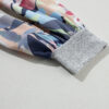 Gray Floral Lantern Sleeve Patchwork Buttoned V Neck Top - Image 15
