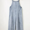 Beau Blue Light Wash Frayed Exposed Seam Wide Leg Denim Overall - Image 16