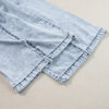 Beau Blue Light Wash Frayed Exposed Seam Wide Leg Denim Overall - Image 22