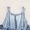 Beau Blue Light Wash Frayed Exposed Seam Wide Leg Denim Overall - Image 18