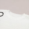 White Flower Embroidery Sweater Tee - Image 14
